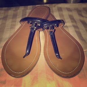 Tory Burch black leather sandals